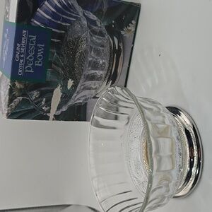 Collectors Crystal Galleries by Fairfield Crystal & Silverplate Pedestal Bowl